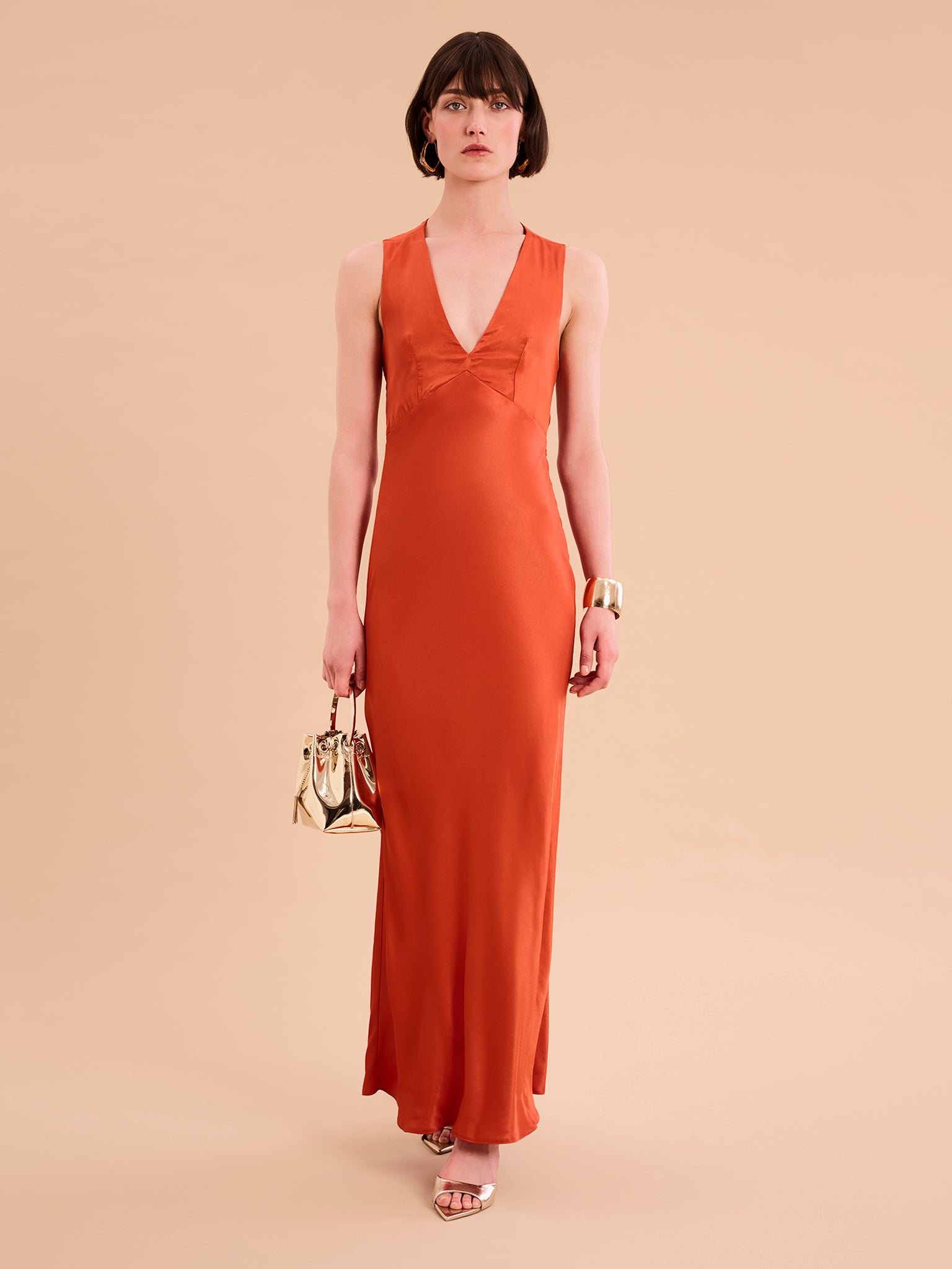 Nova Dress in Burnt Orange | OMNES | Dresses | Sustainable & Affordable Clothing