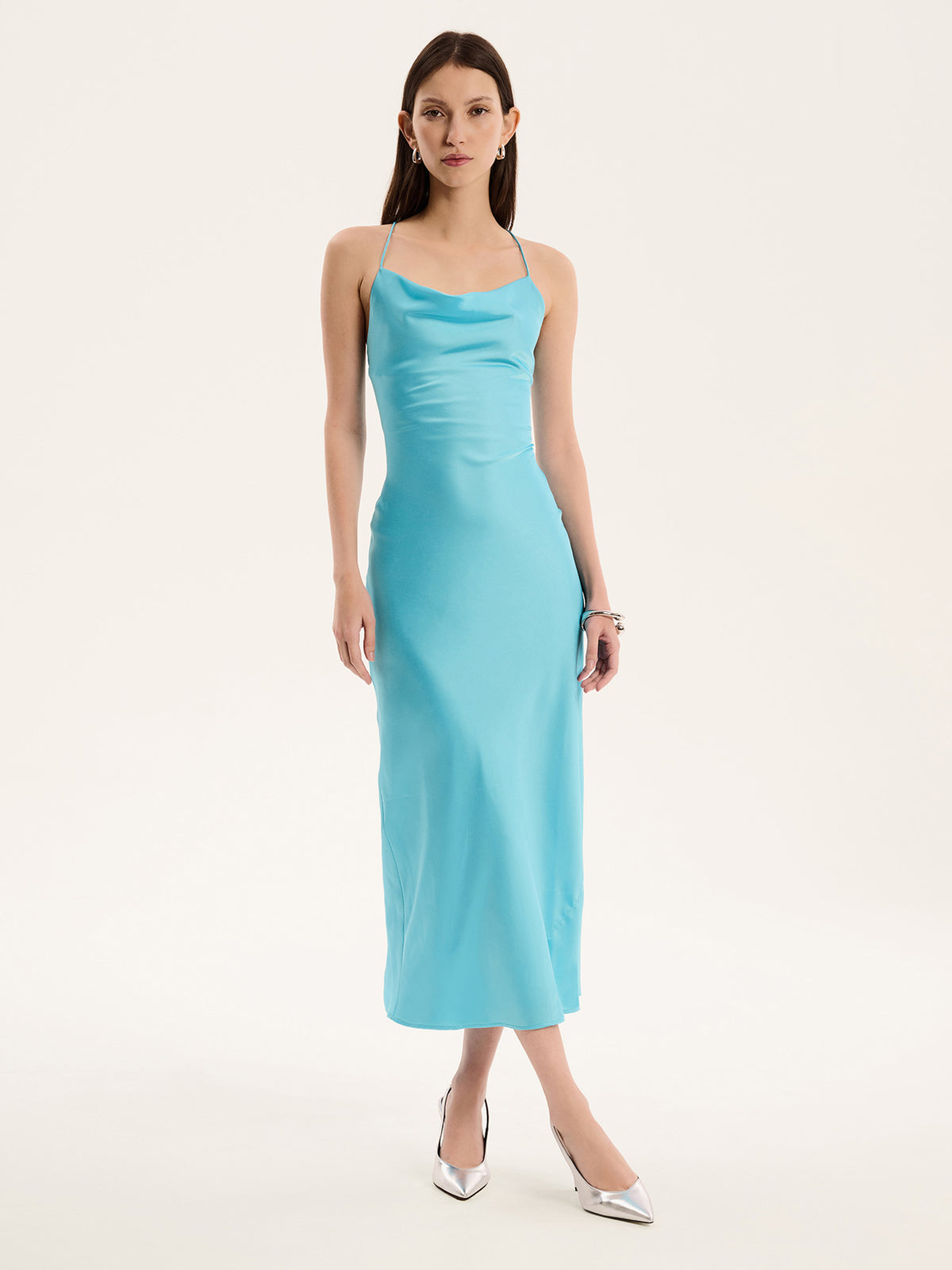 turquoise dress midi Riviera Cami Slip in | OMNES | Dresses | Sustainable & Affordable Clothing 12) Stretchy business in the front Size:4X/22-24 Crafter Smock Dress