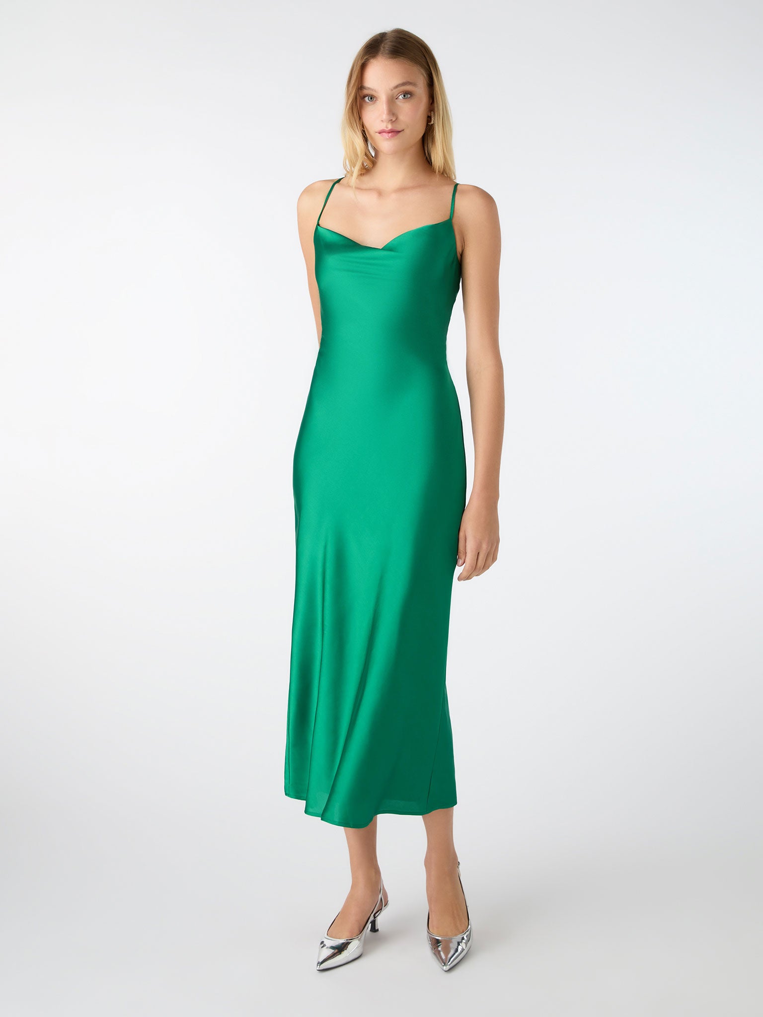 Riviera Midi Dress in Viridian Green | OMNES | Dresses | Sustainable & Affordable Clothing | Shop Women's Fashion