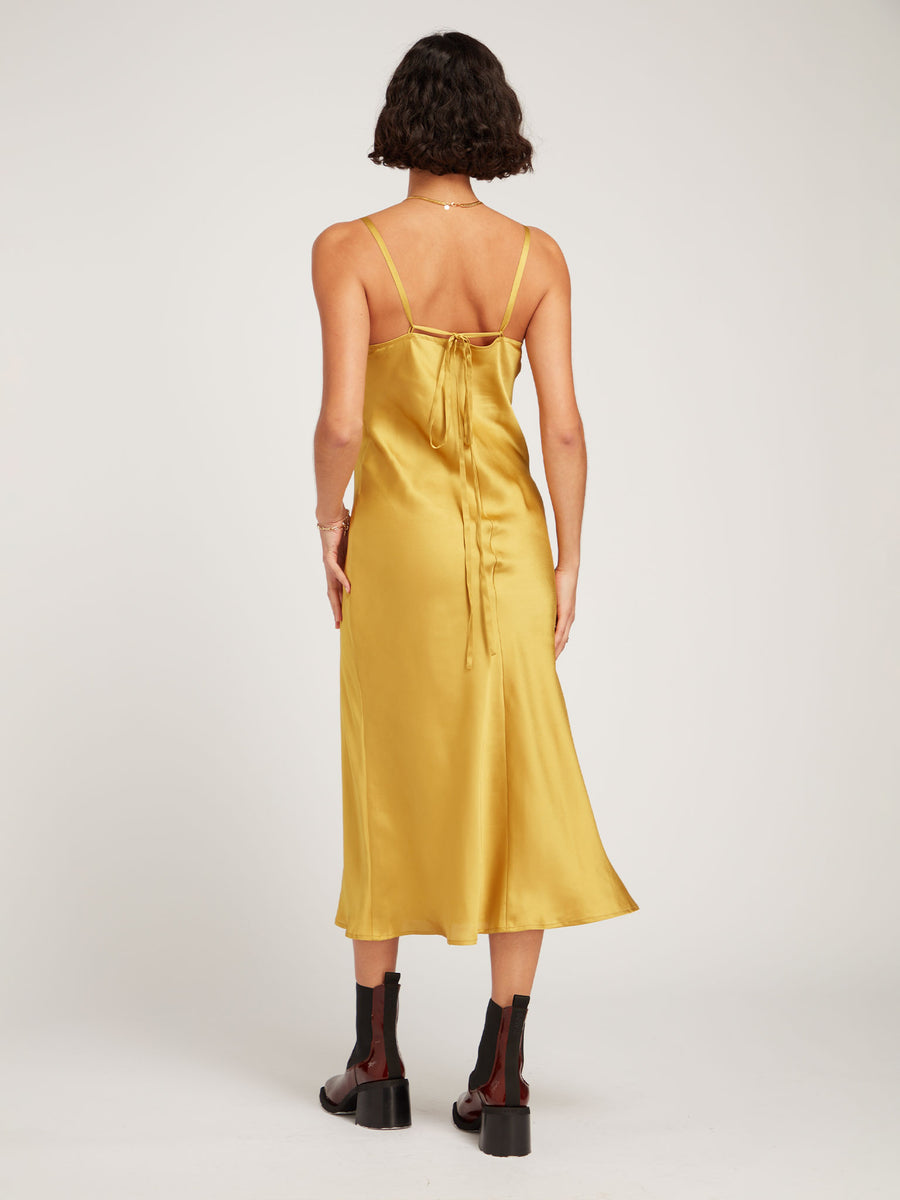 Marianne Midi Dress in Yellow Gold OMNES Dresses Coord Sets