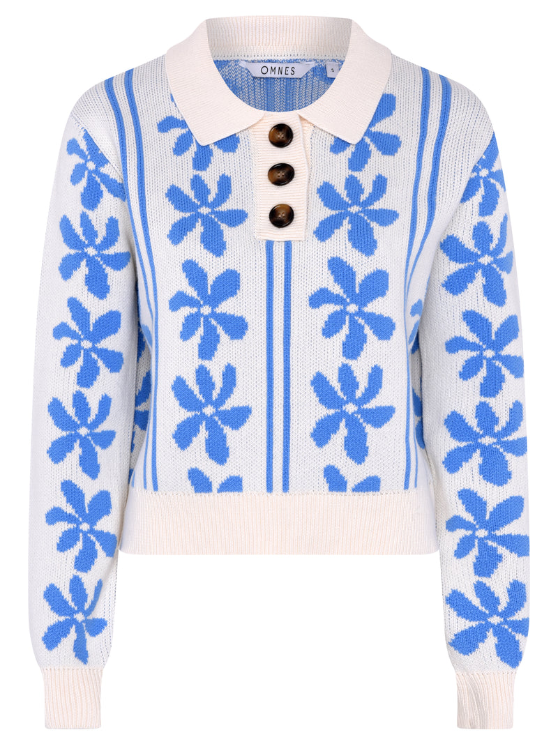 Loren Jumper in Blue and Cream