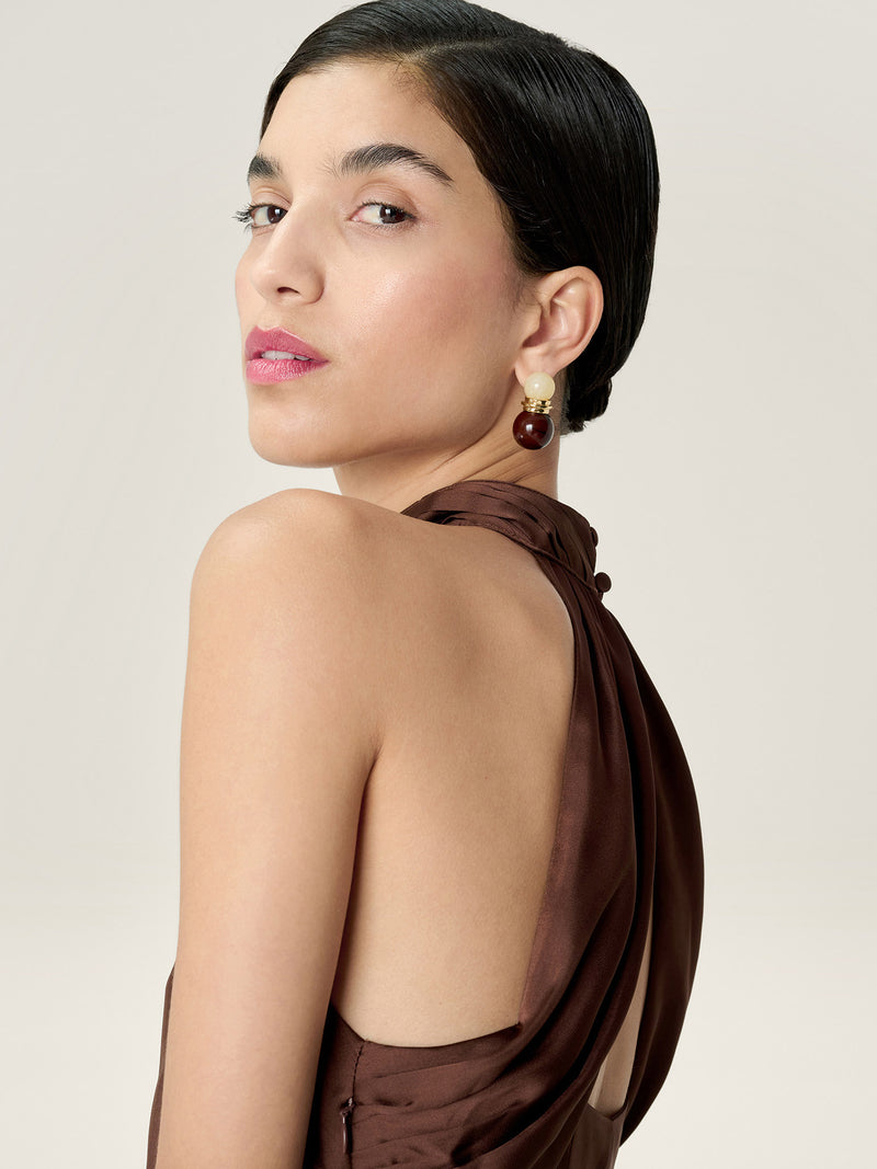 Seychelles Dress in Chocolate
