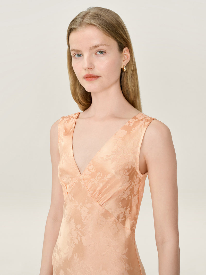 Iris Jacquard Dress in Prairie Sunset