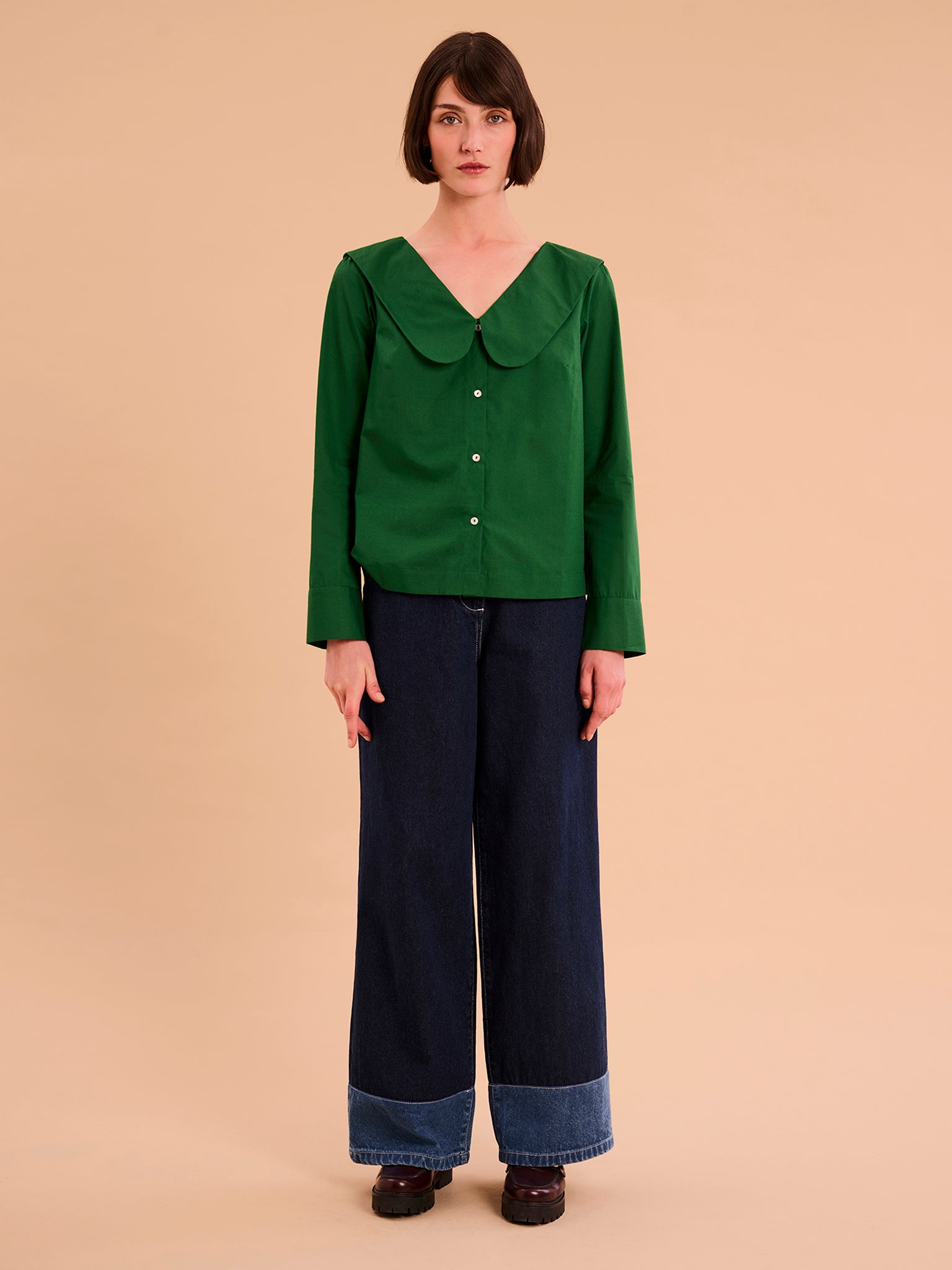 Caitlin Oversized Collar Blouse