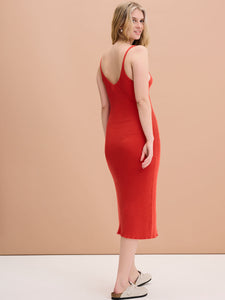 Brackley Knitted Cami Dress in Red