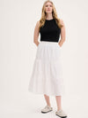 Carmellite Tiered Skirt in White