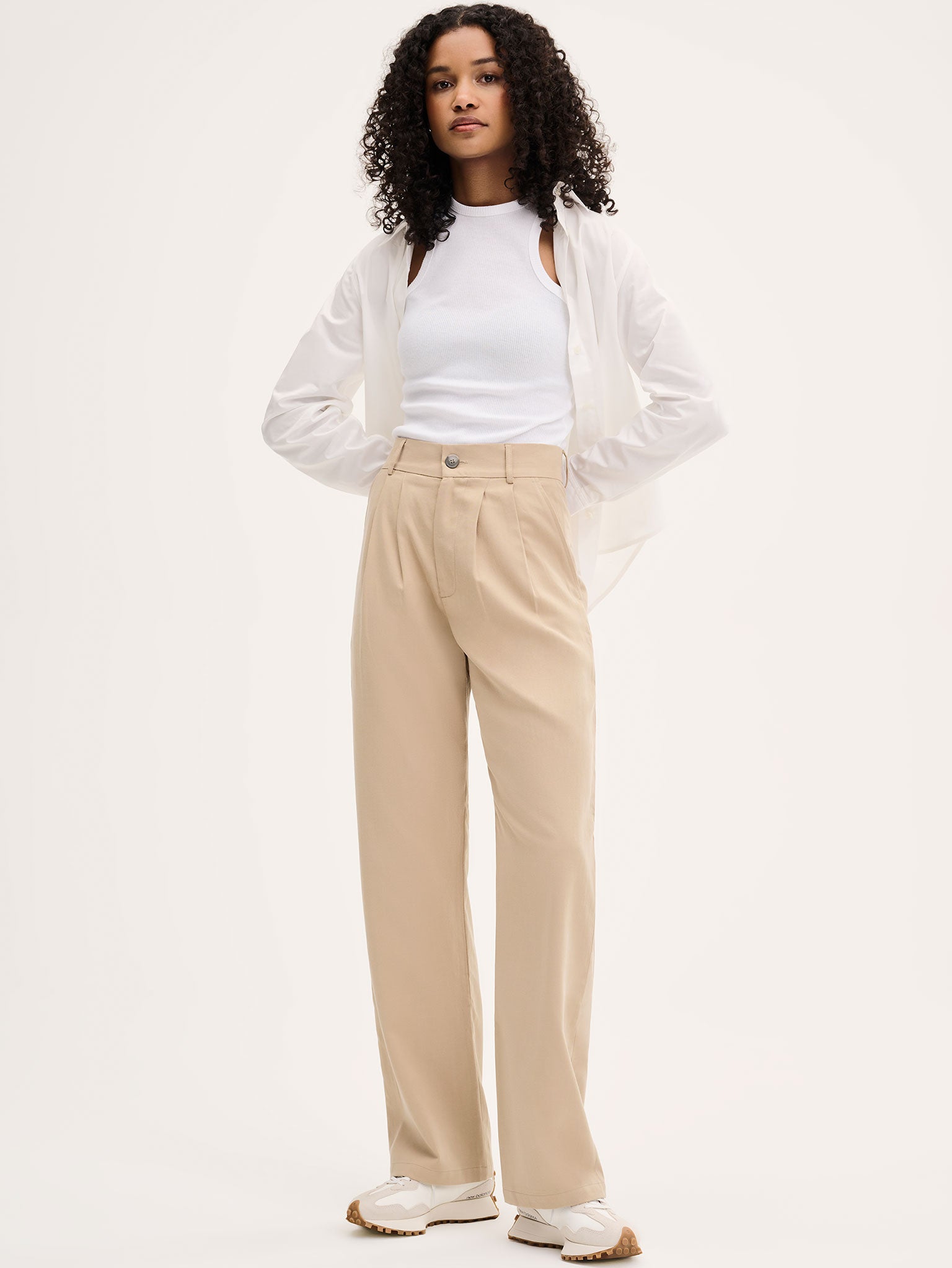Cinnamon Relaxed Trousers Cotton Tencel