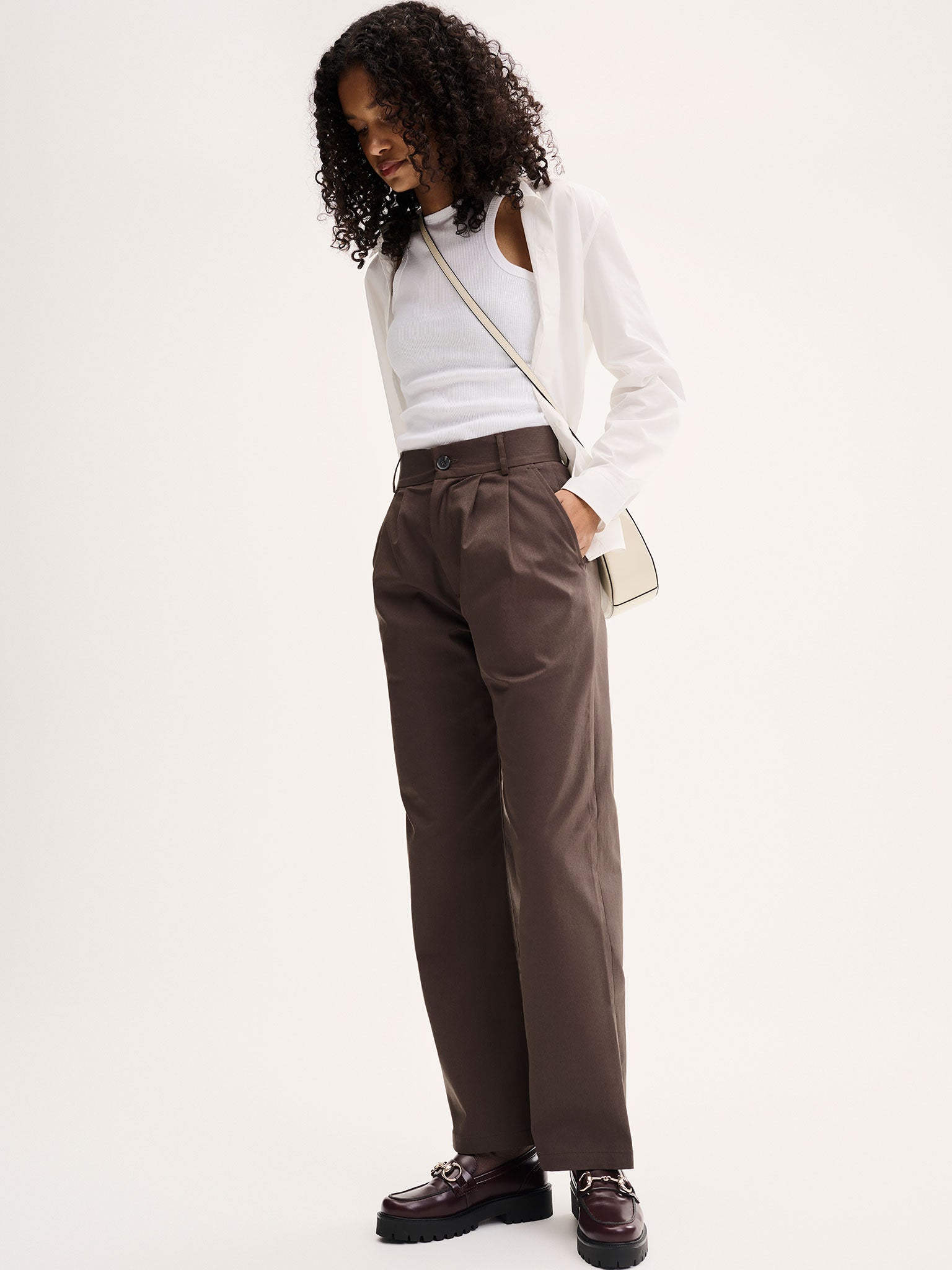Cinnamon Relaxed Trousers Mushroom