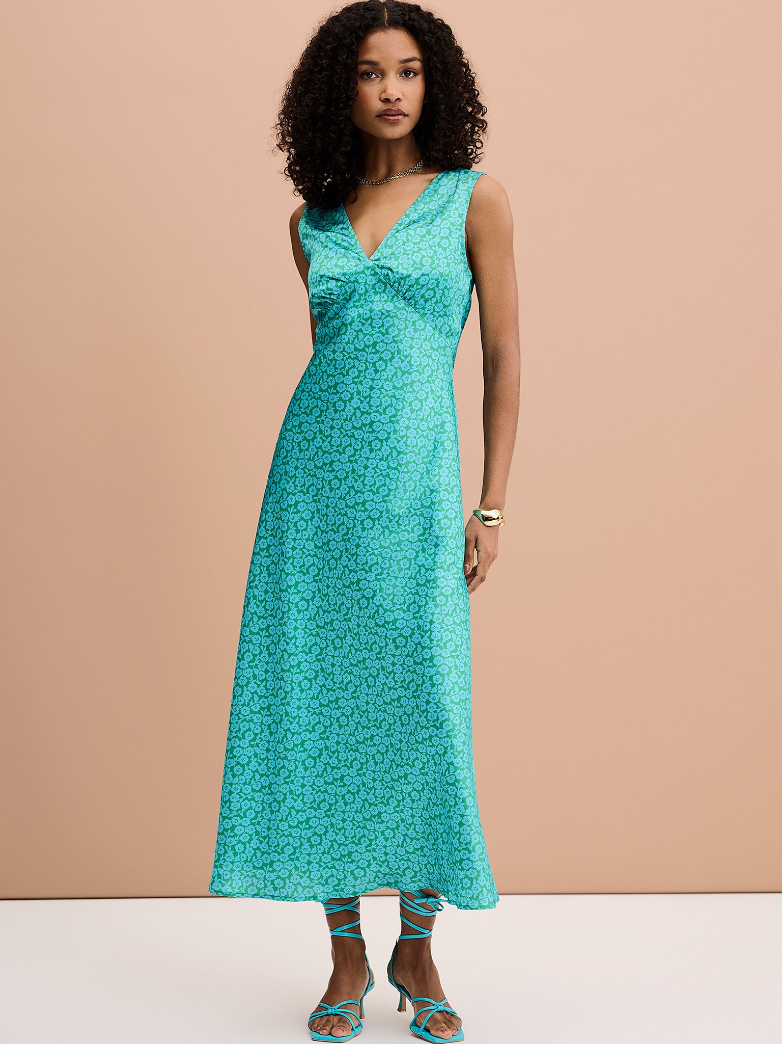 Nova Tie Back Dress in Fern Green | OMNES | Dresses | Occasionwear