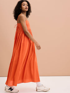 Thora Maxi Dress in Orange