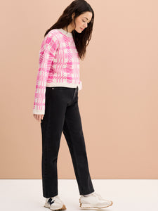 Beatrice Check Jumper in Pink