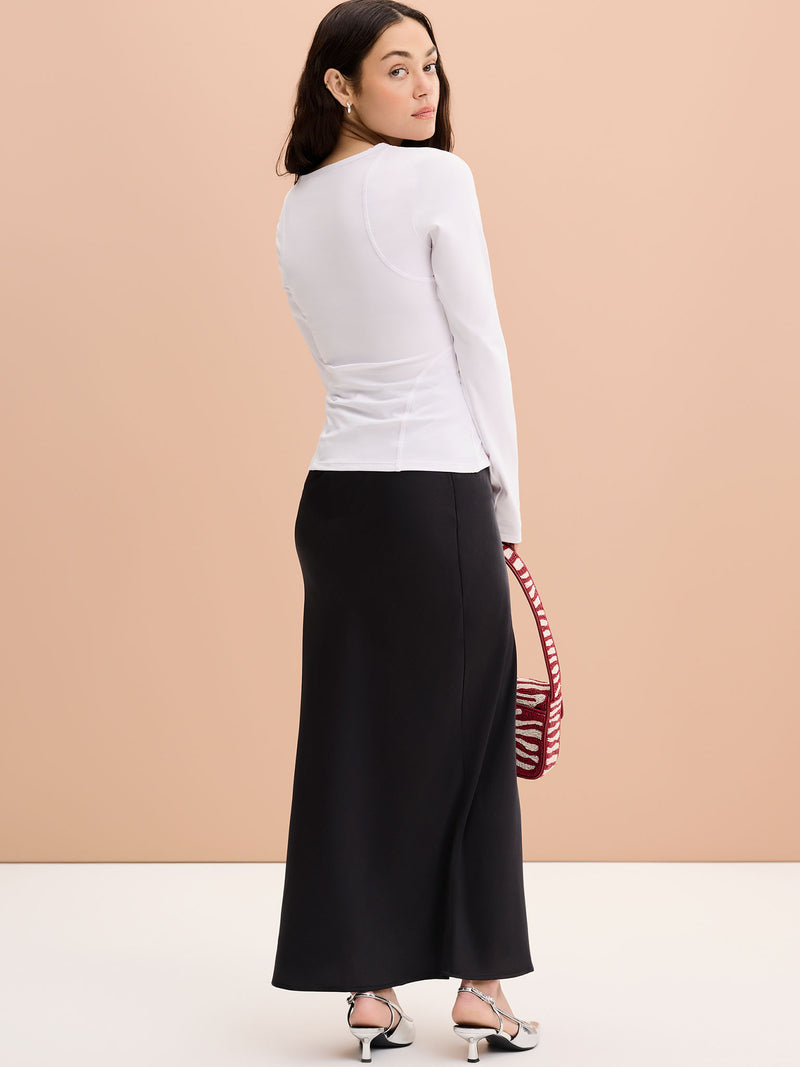 Zora Jersey Top in White