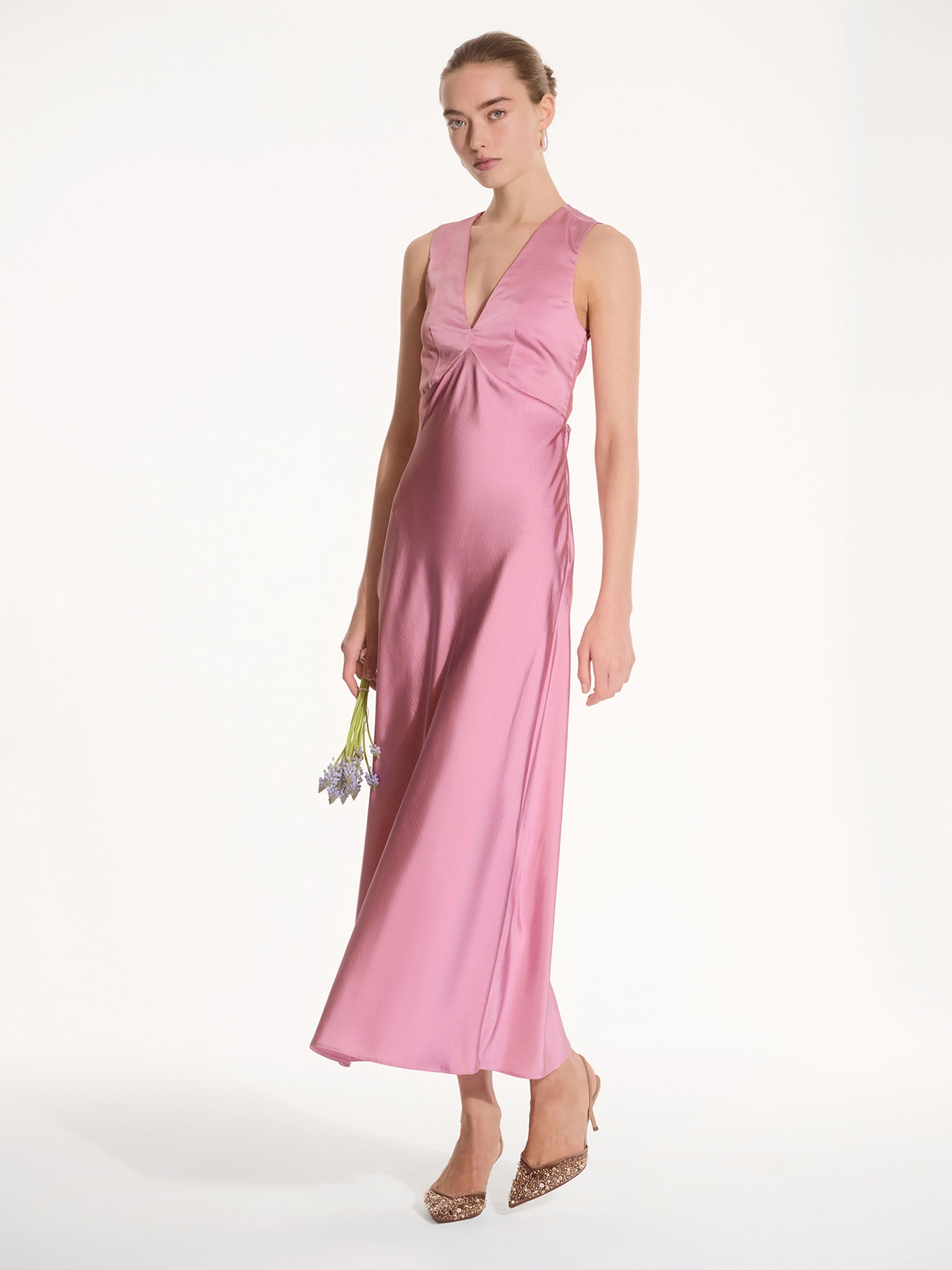 omnes pink dress Iris Jacquard Dress in Vintage Pink
