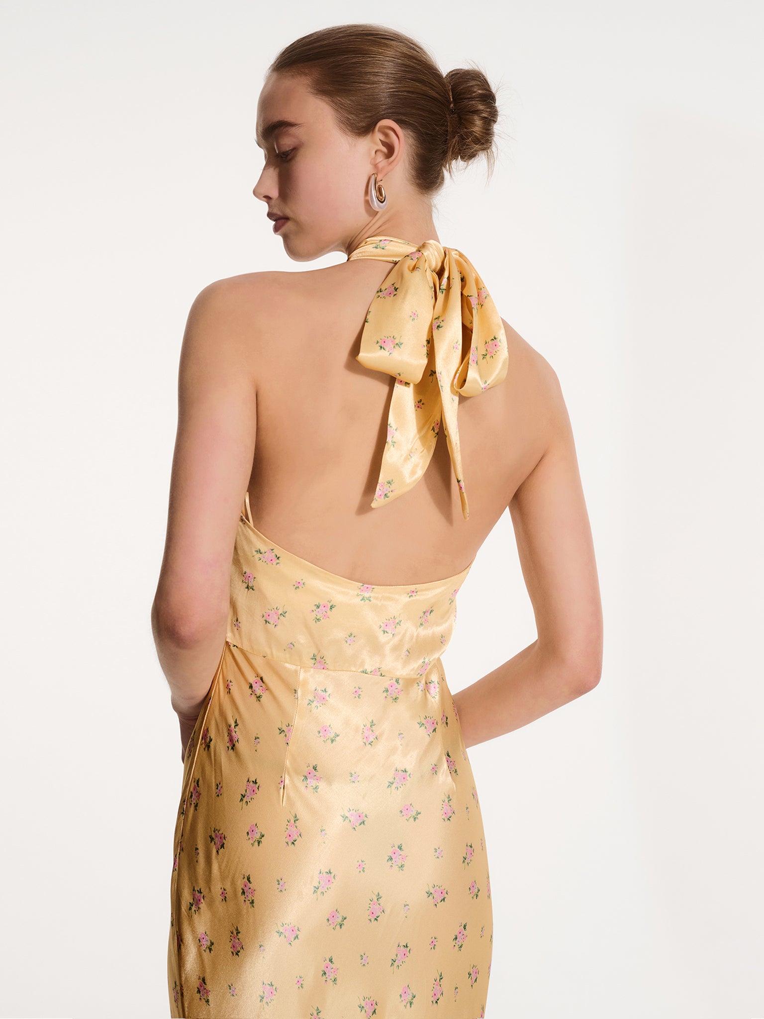 vintage floral yellow dress Arles Floral Dress in Vintage Yellow | OMNES | Ethical & Affordable Clothing