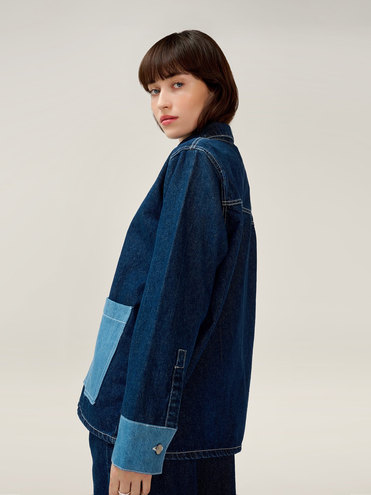 Magnus Raw Denim Jacket in Dark Wash | OMNES | Jackets
