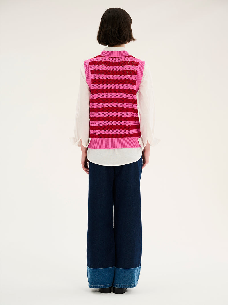 Bobbi Stripe Cotton Vest