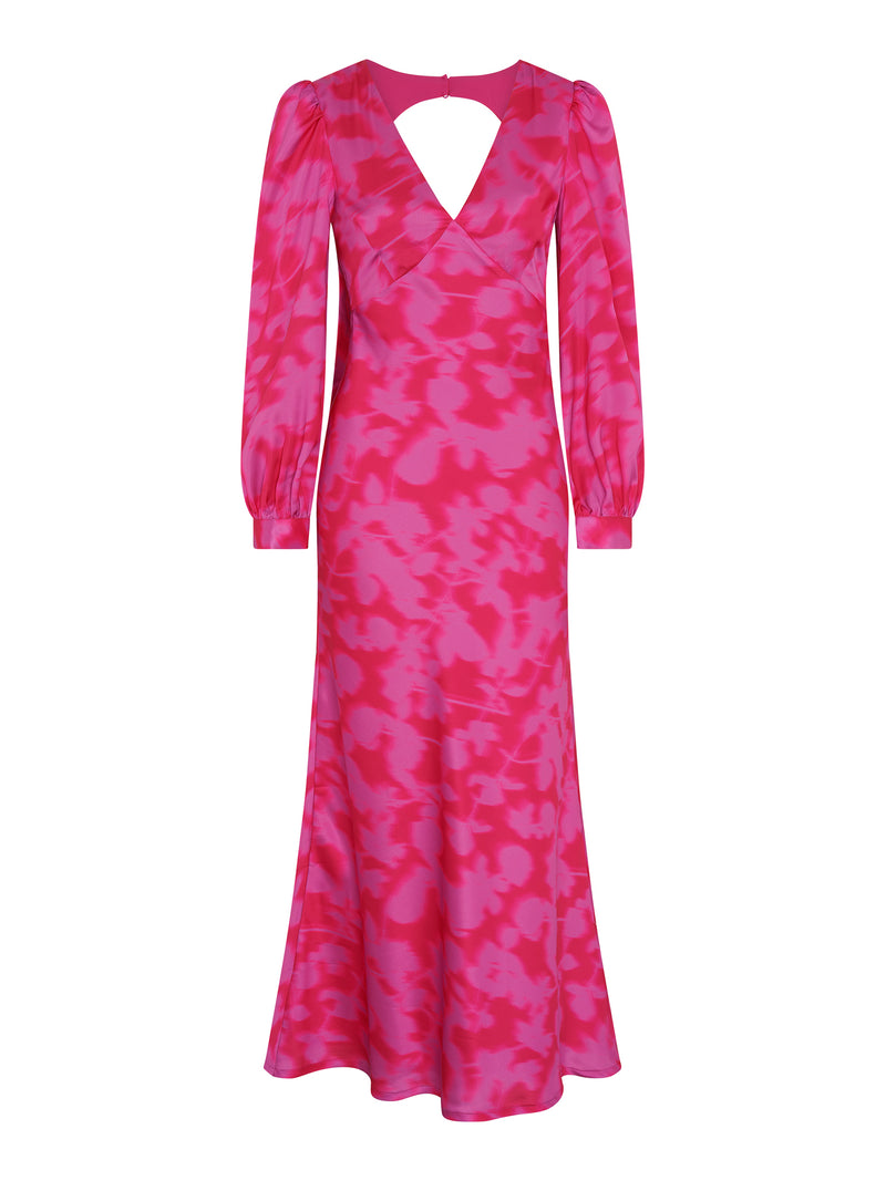 printed long dresses with sleeves DF Cotton Maxi Dress Full DesignerFriday Bloom with loveliness in this creation from Mac Duggal 11405 Multicolor Floral High Neck Balloon