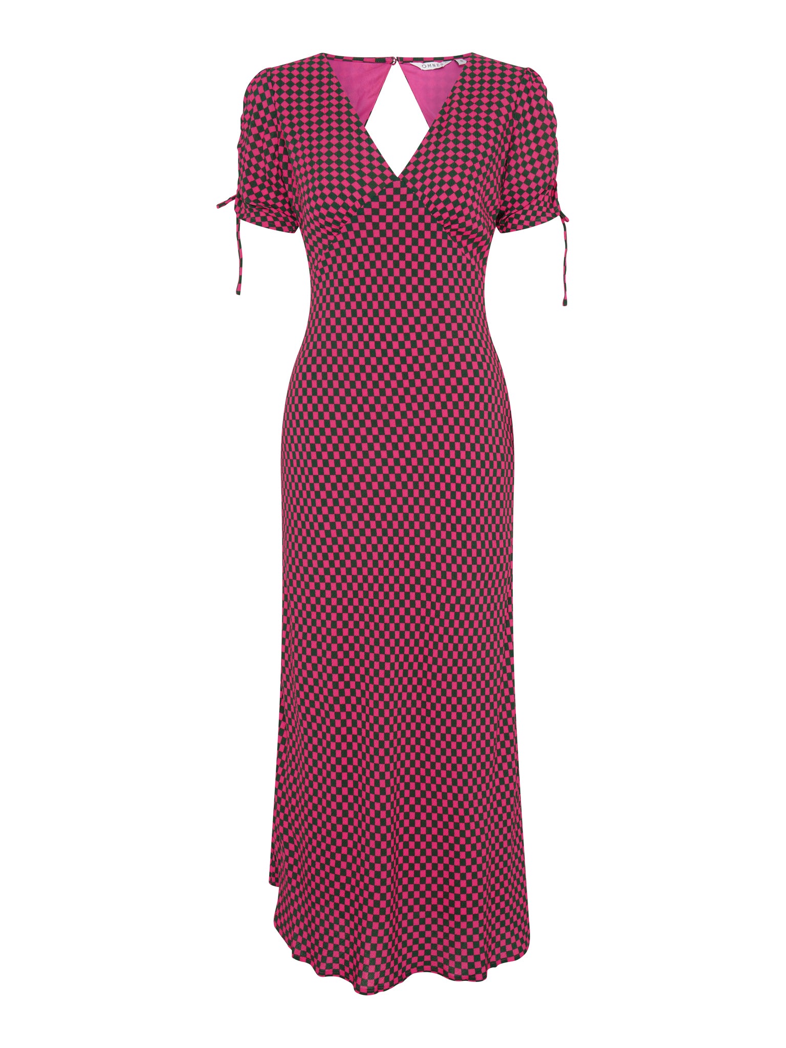 checkerboard midi dress Checkered Midi Dress Medium 6-8 / Red+Natural