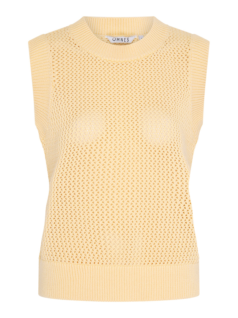 Bobbi Cotton Vest in Lemon