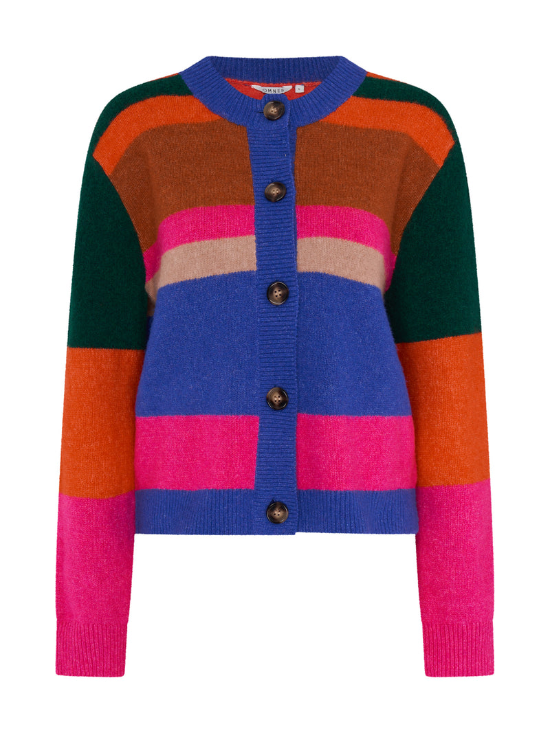 Kamaria Striped Cardigan in Multi