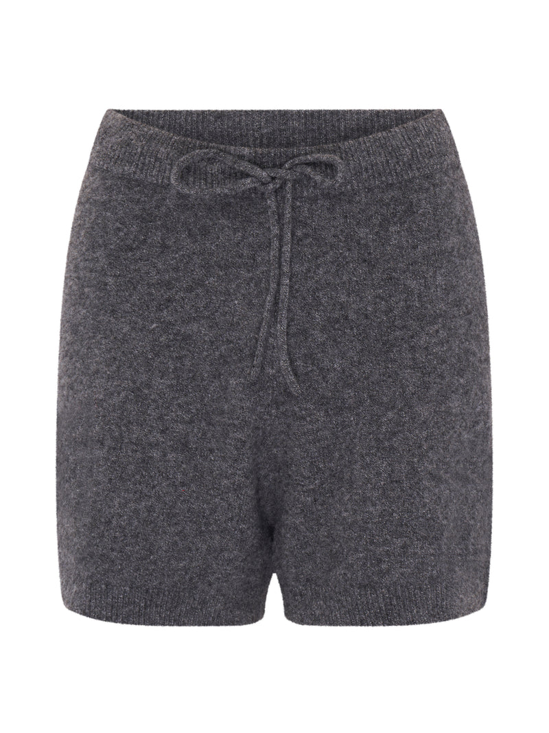 Kayleigh Knit Shorts in Grey Marl