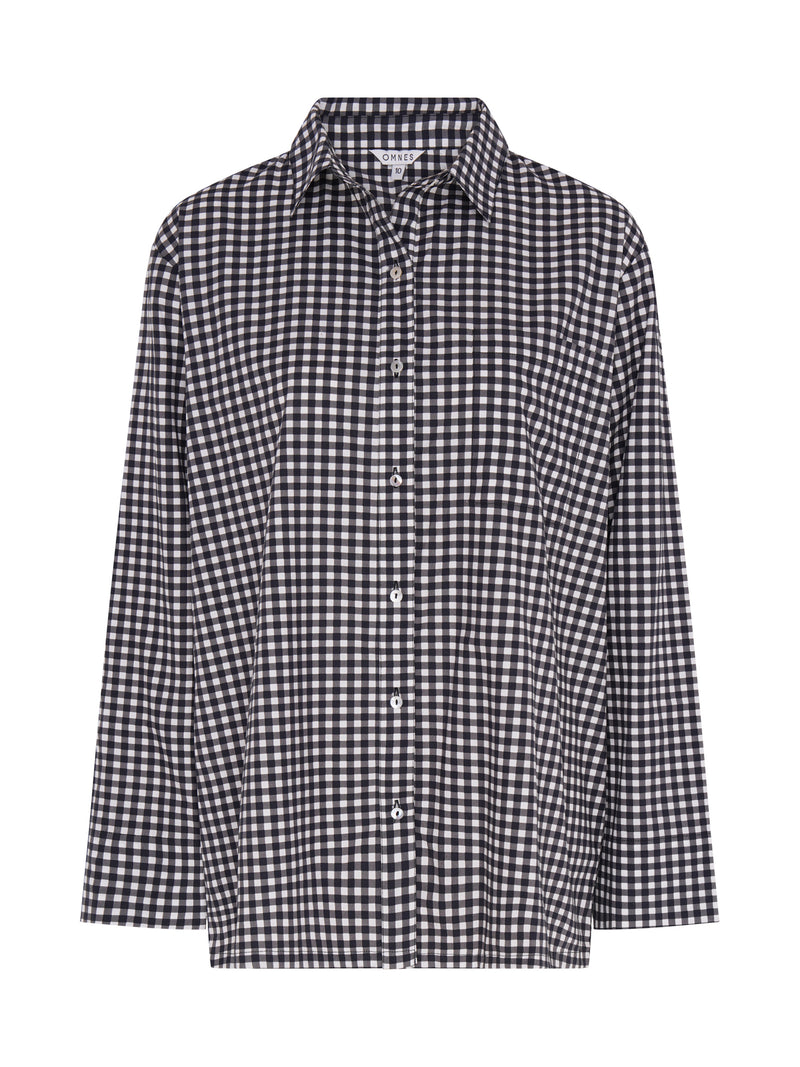 Nala Check Tie Back Shirt in Mono