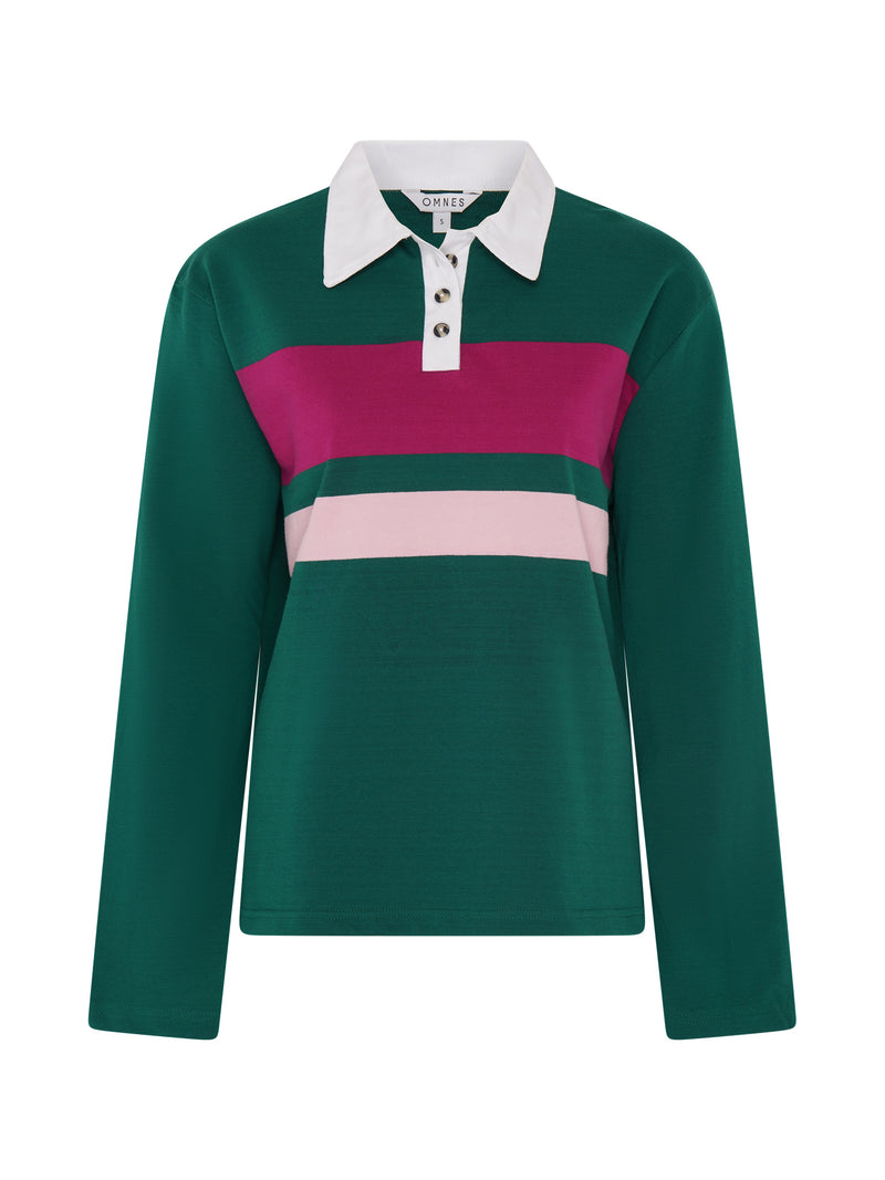 Hugo Rugby Shirt in Green and Pink