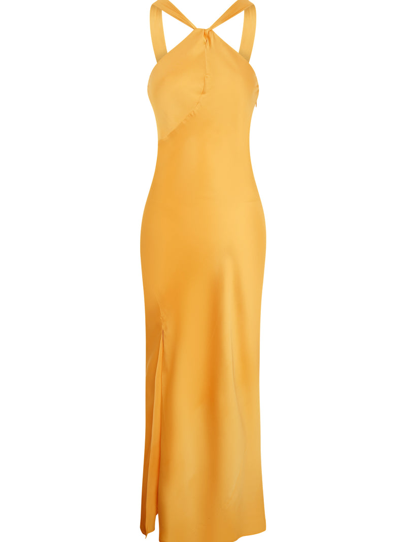 Alessia Dress in Egg Yolk Yellow