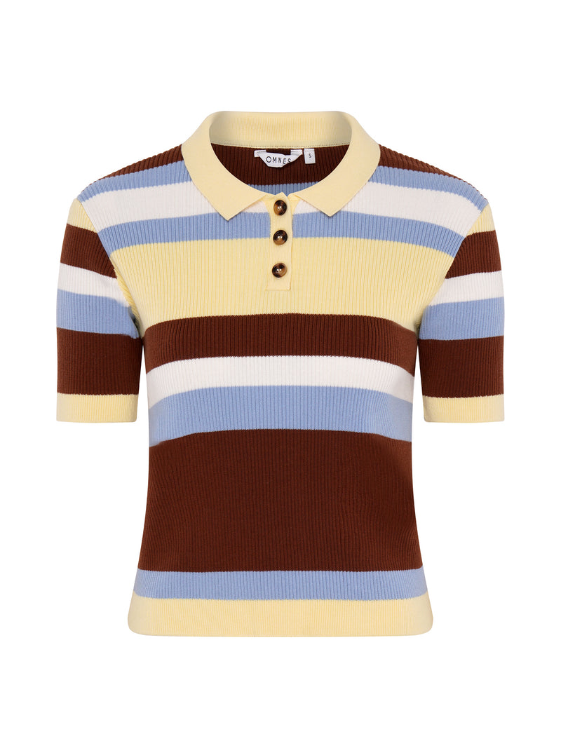 Amos Stripe Short Sleeve Top