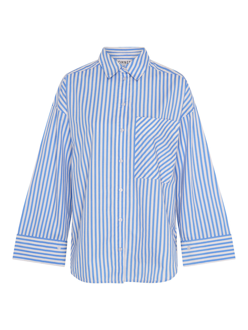 Kenda Stripe Shirt in Blue and White