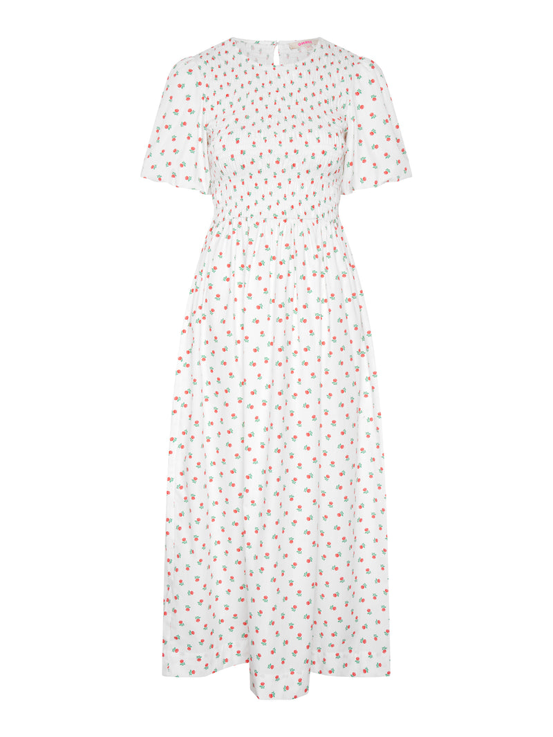 Terri Midi Dress in White