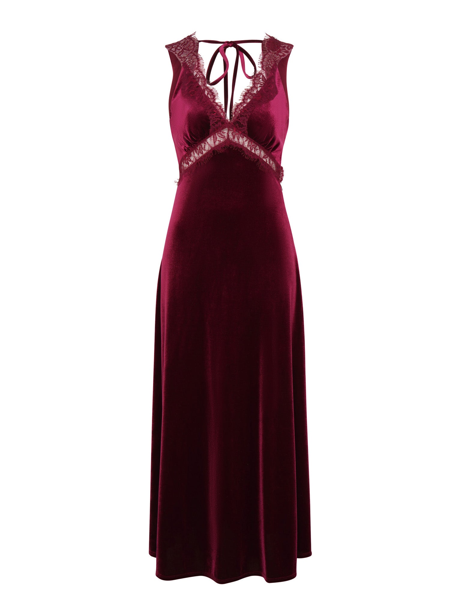 velvet dress wine Aurelia Velvet Dress in Deep Wine