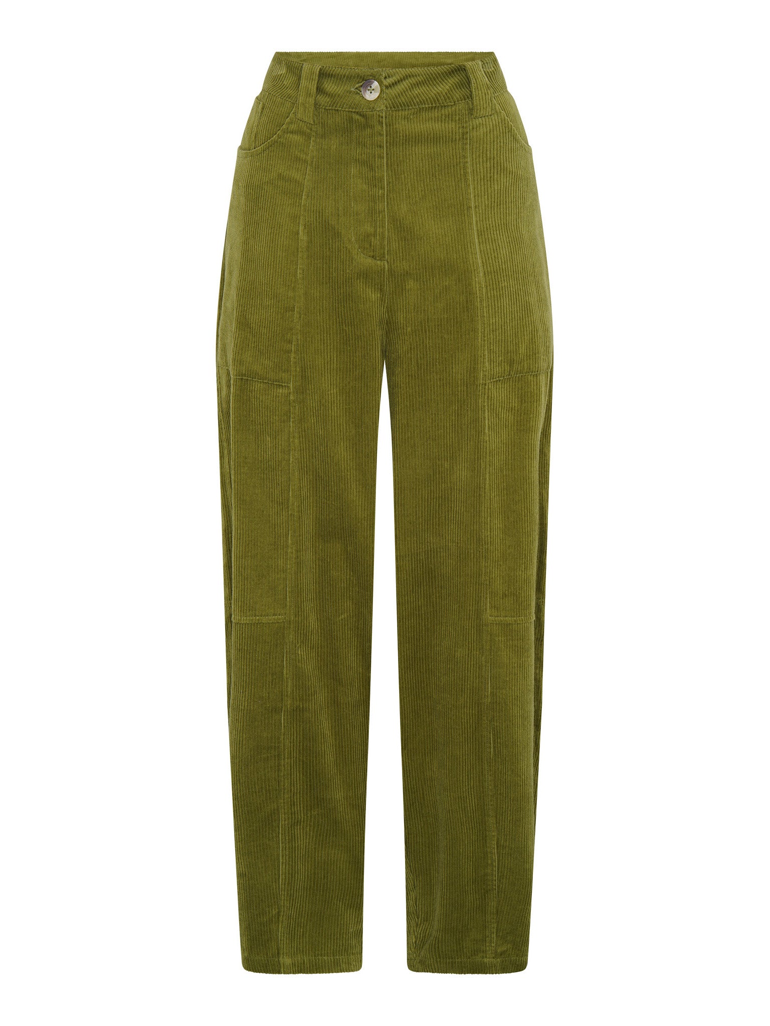 Kai Cord Trouser in Moss Green | OMNES | Ethical & Affordable