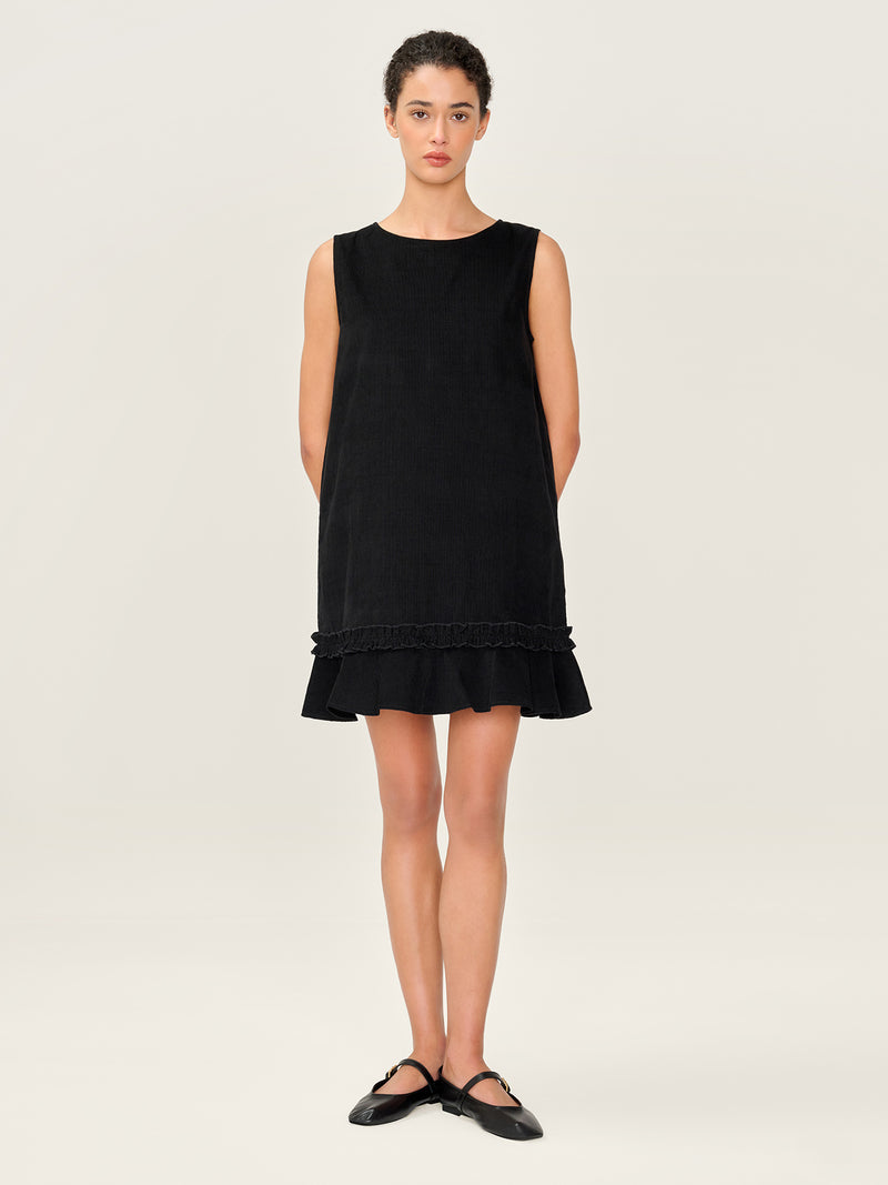 Adora Cord Dress in Black