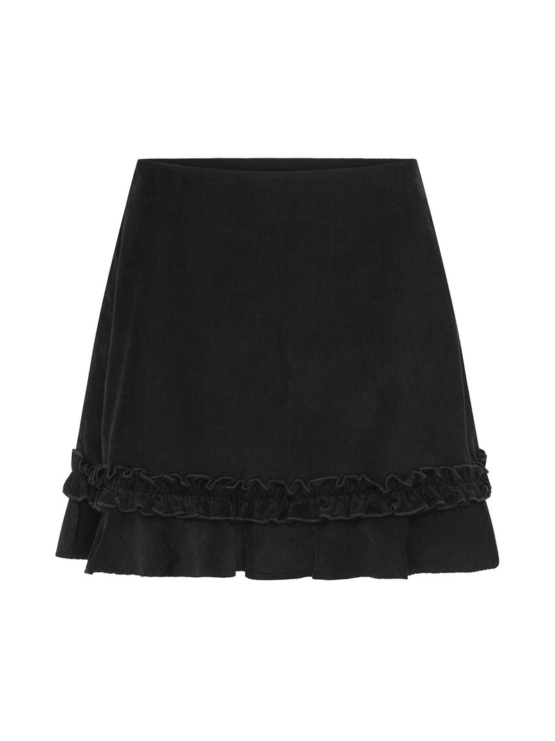 Prudie Cord Skirt in Black