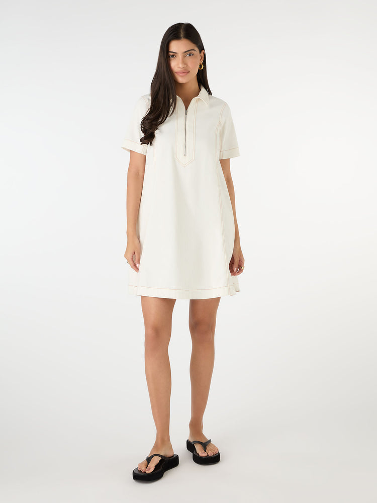 Alexa Mini Dress in Cream