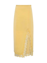 Load image into Gallery viewer, Avari Lace Trim Skirt in Yellow