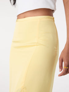 Avari Lace Trim Skirt in Yellow