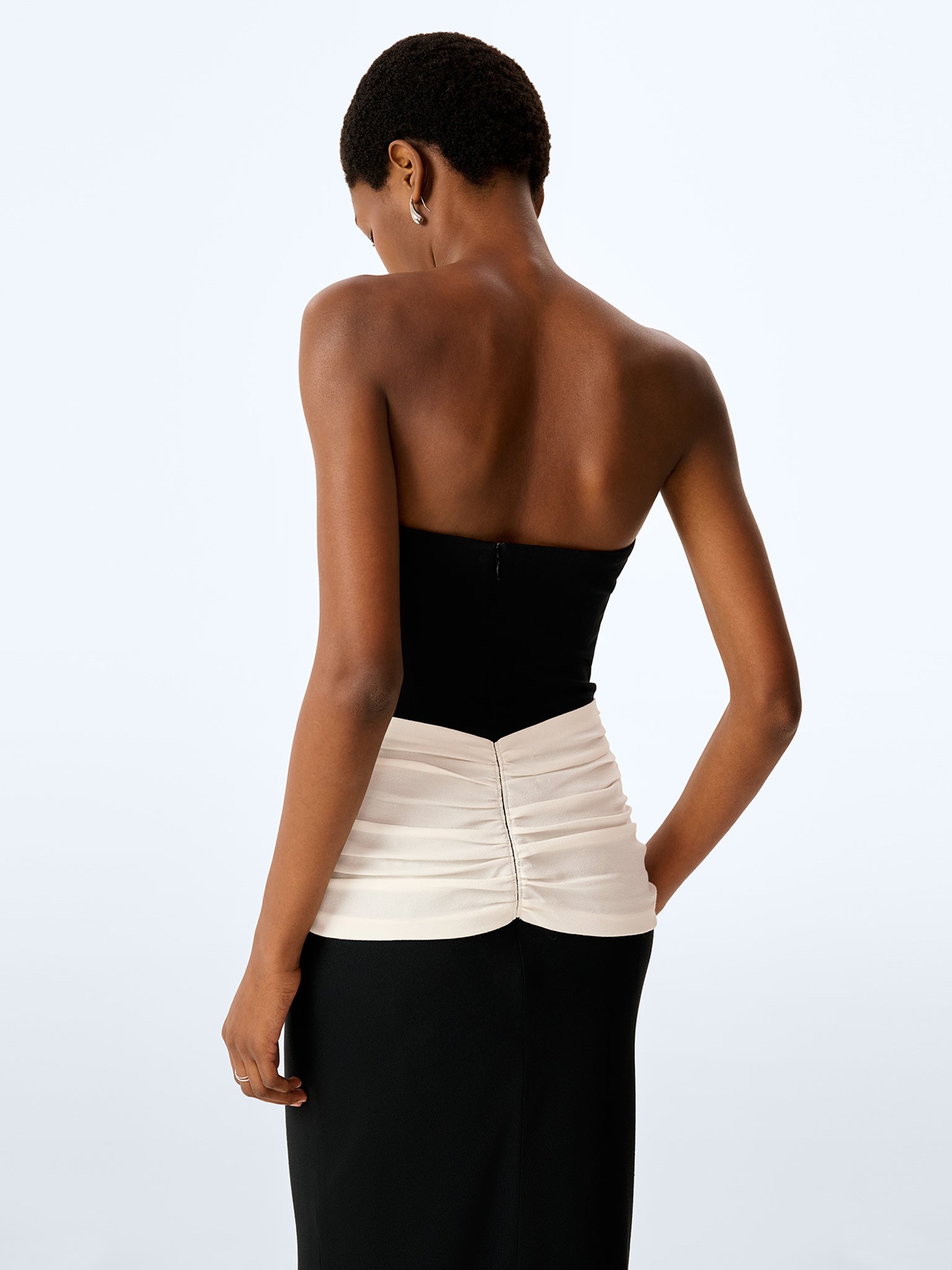Abigail Dress in Ivory and Black