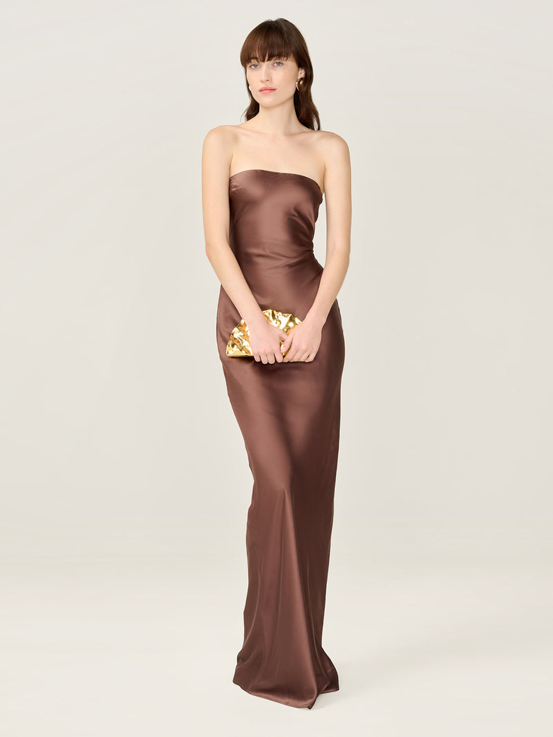 Amdra Dress in Chocolate