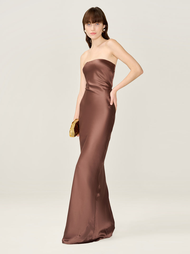Amdra Dress in Chocolate