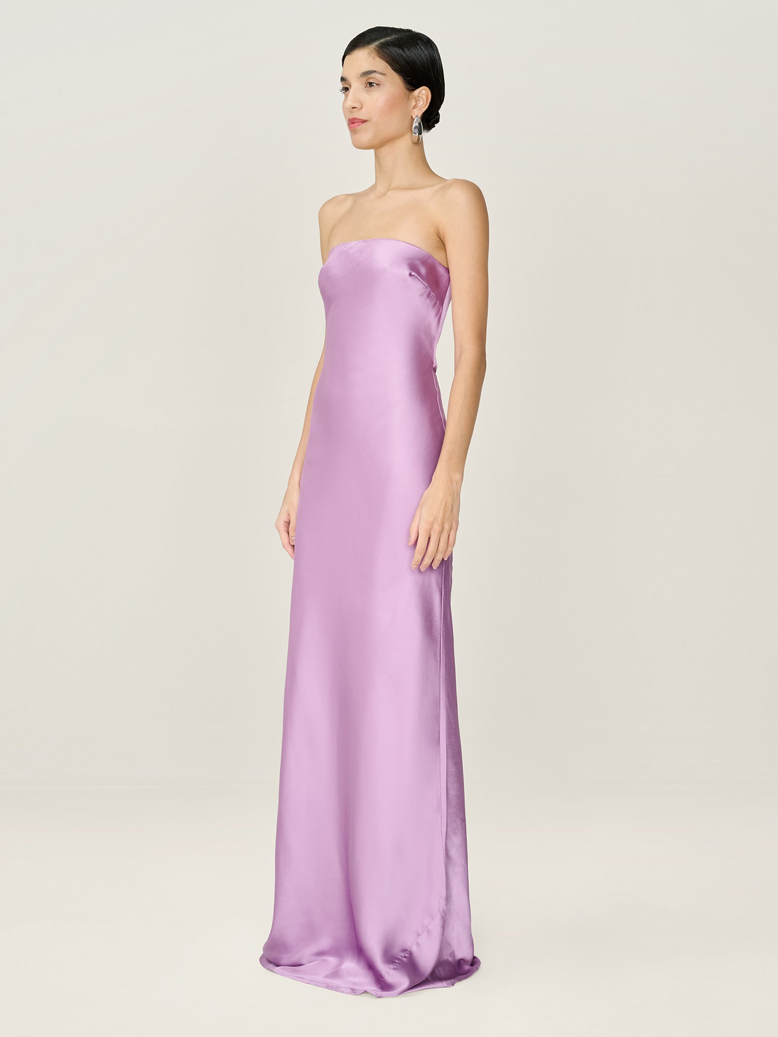 lavender silk maxi dress Womens Next Lavender Purple Satin Cowl Neck Wedding Guest Bridesmaid Maxi Dress US 14 Tall