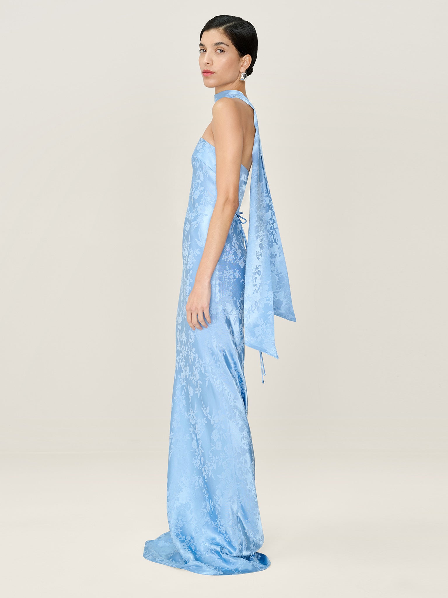 Amdra Jacquard Dress in Vista Blue