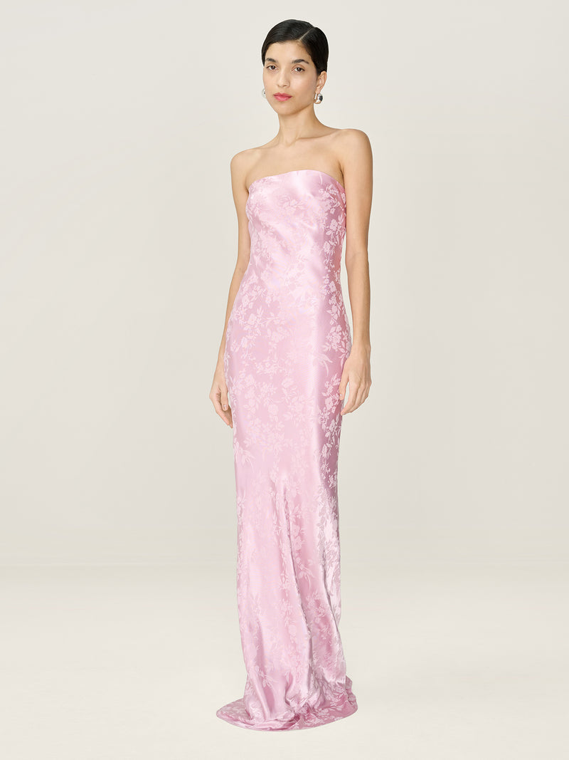 Amdra Jacquard Dress in Bleached Mauve