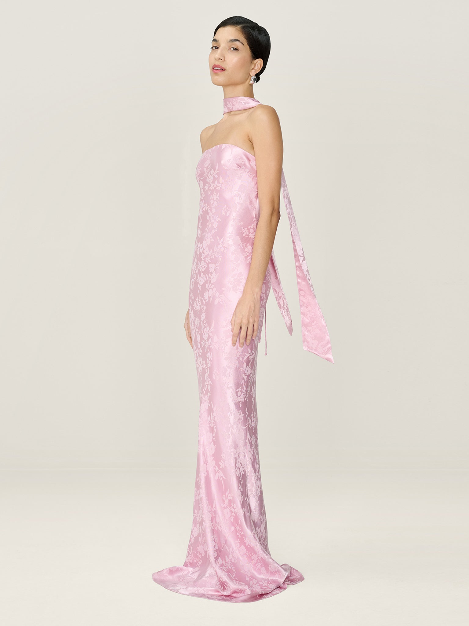 Amdra Jacquard Dress in Bleached Mauve