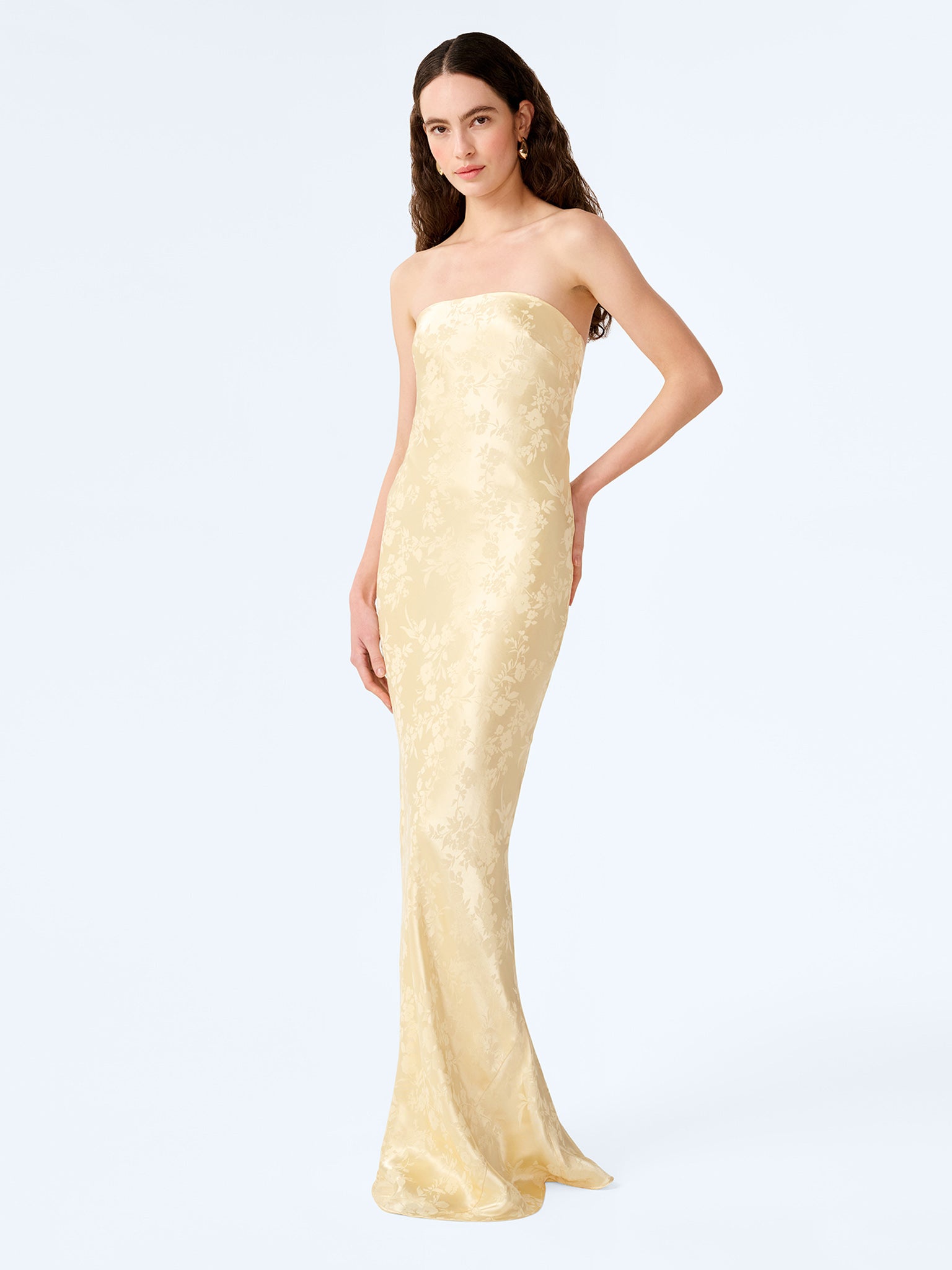 cream jacquard dress Women's Cream Jacquard Plunge Hook And Eye Shift Dress
