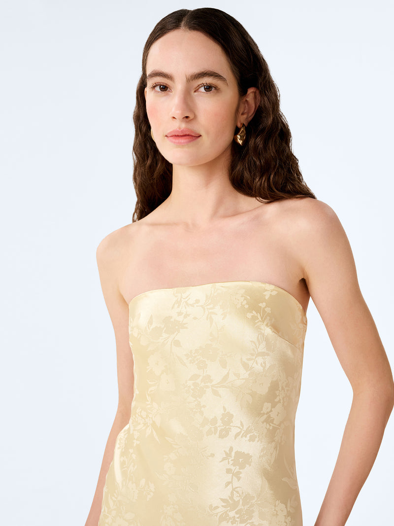 Amdra Jacquard Dress in Double Cream