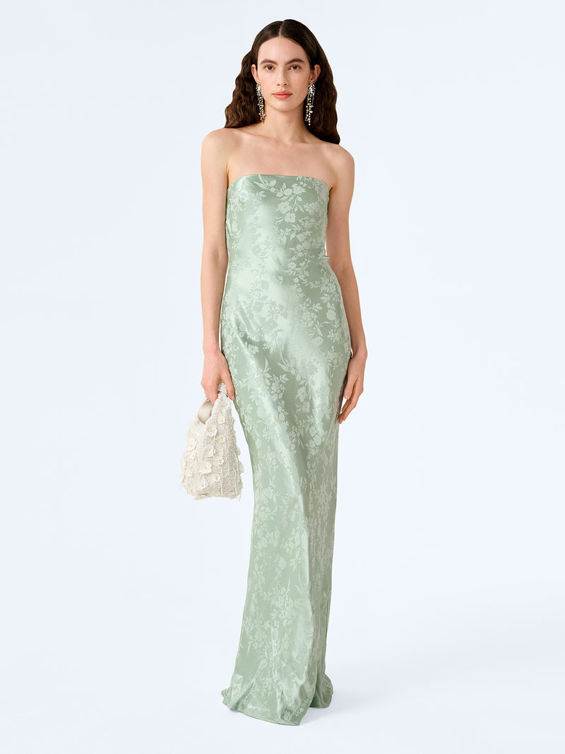 Amdra Jacquard Dress in Sage