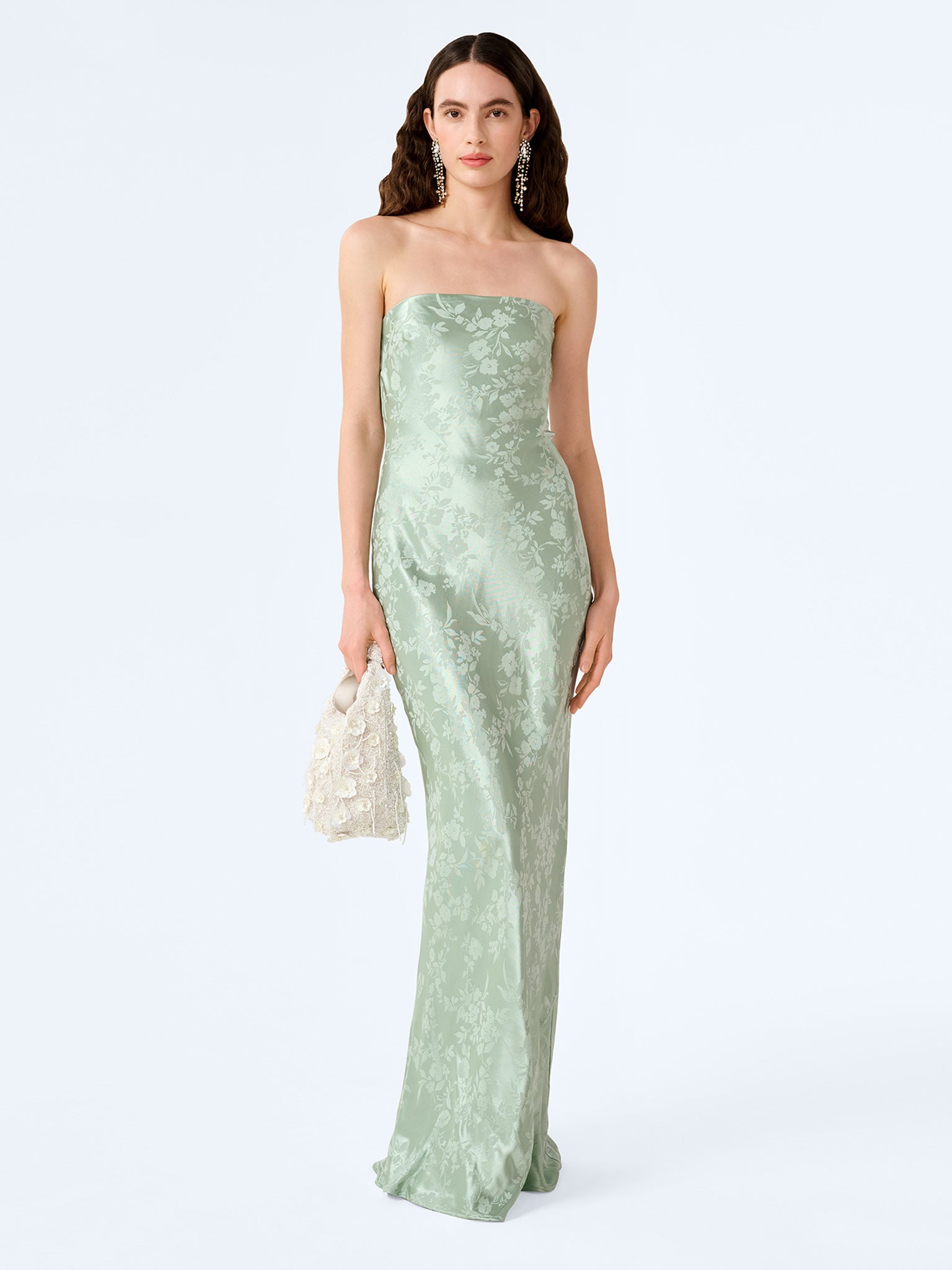 Amdra Jacquard Dress in Sage