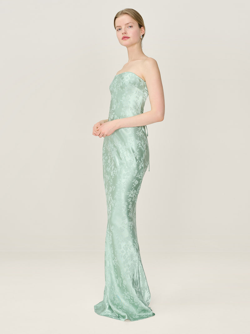 Amdra Jacquard Dress in Sage